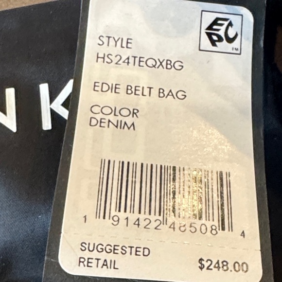 Rebecca Minkoff Eddie Blue Denim Chevron Quilted Gold Chain Belt Bag NWT - Picture 14 of 16